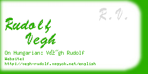 rudolf vegh business card